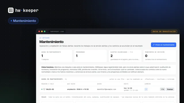 Ampliar y reparar equipos sin falsas alarmas: cómo funciona la ventana de mantenimiento